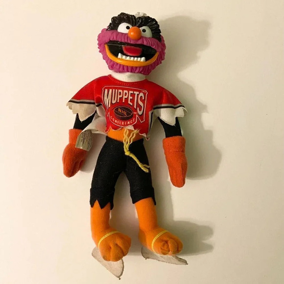 Vintage 1995  Muppets Fozzie and Animal Hockey Players NHL Plush Toys - Picture 10 of 16